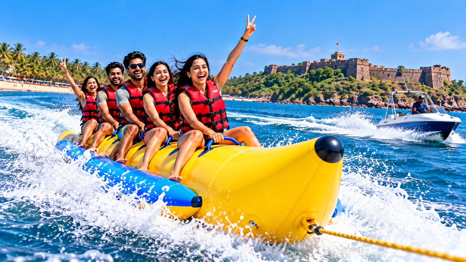 Banana boat ride in Malvan