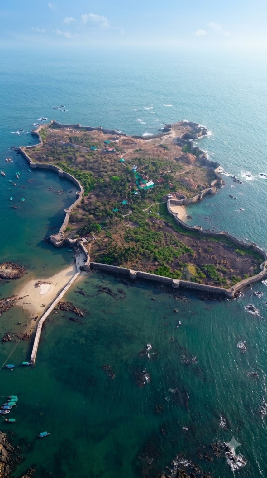 Sindhudurg Fort aerial view